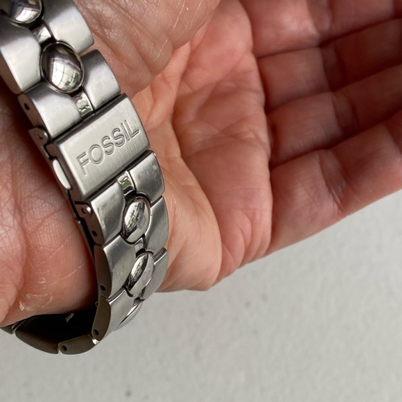 Fossil Arkitekt Diamond Tank Watch Woman Rectangle Silver Bracelet FS-2844 - Picture 10 of 12